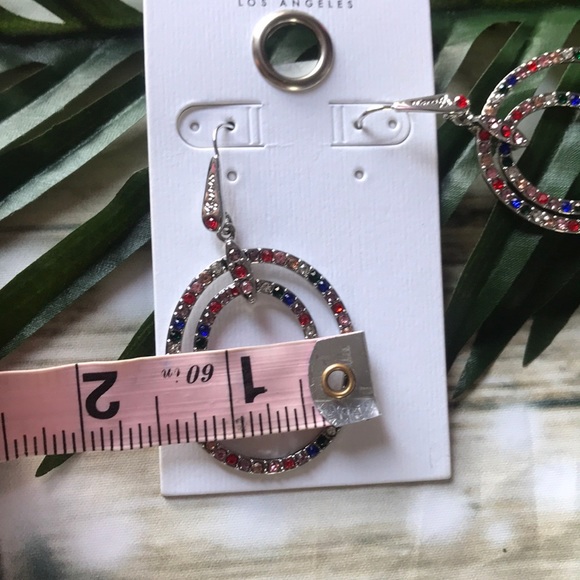 Guess los ángeles earrings multicolor blue red - Picture 5 of 5